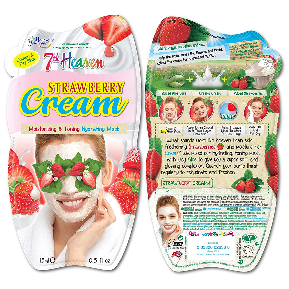 7th Heaven Strawberry Cream Hydrating mask 15ml
