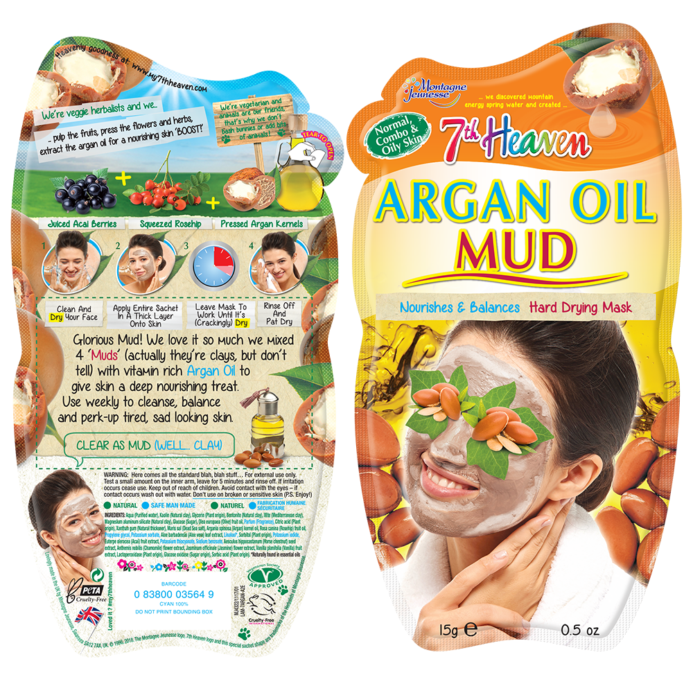 7th Heaven Argan Oil Mud hard drying mask 15g