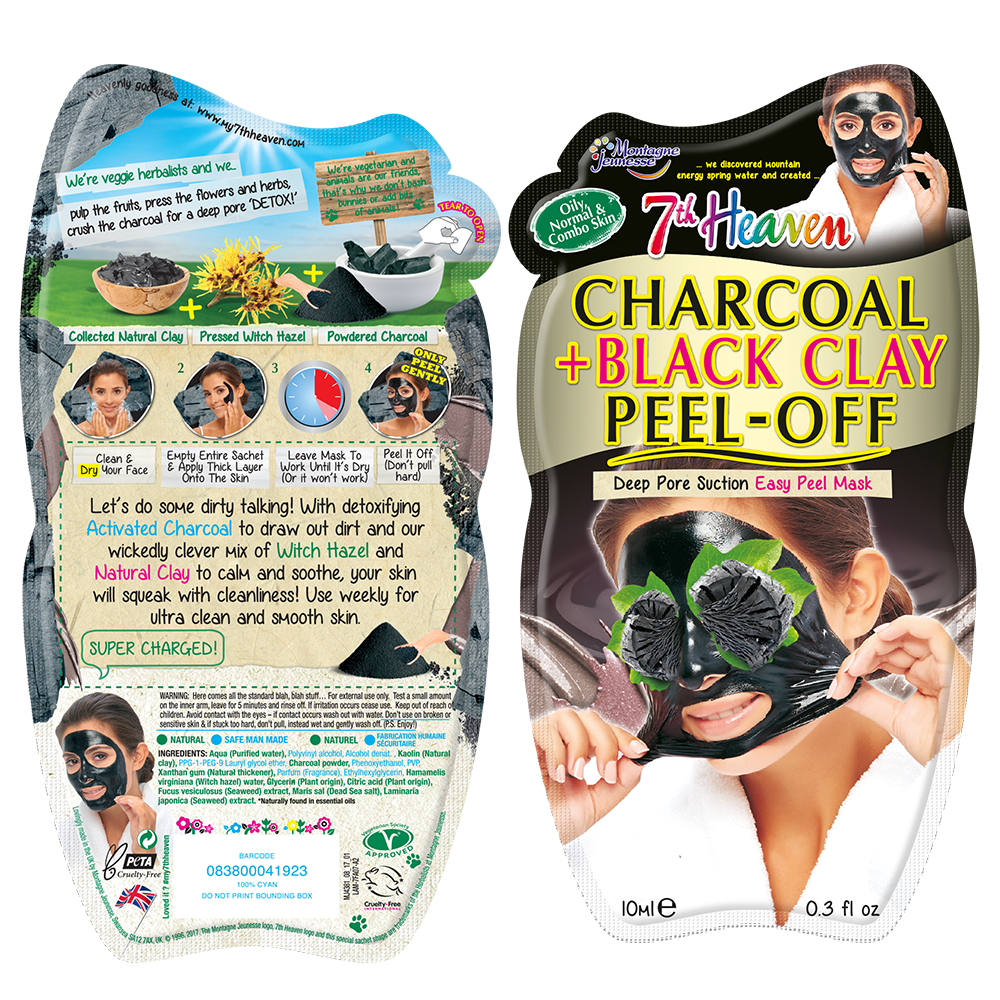 7th Heaven Charcoal + Black Clay Peel - Off 10ml