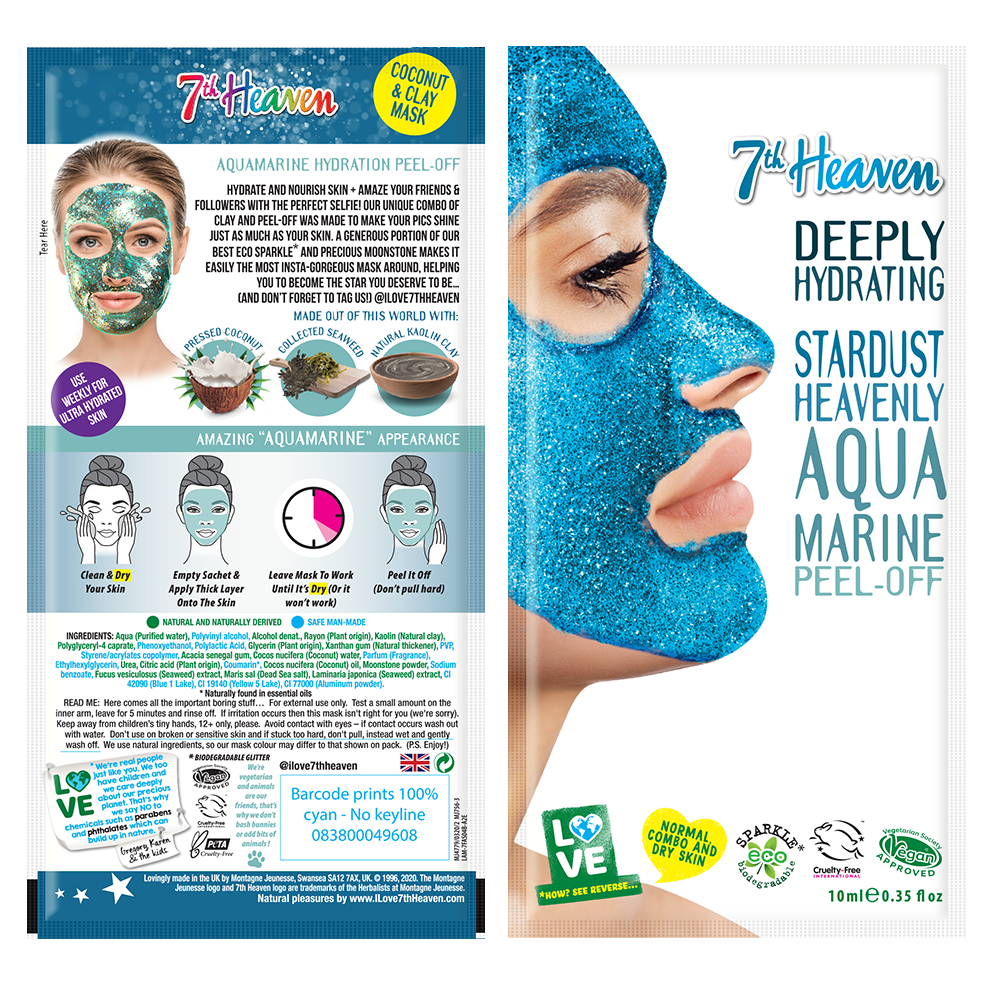 7th Heaven Deeply Hydrating Stardust Heavenly Aqua Marine Peel -Off 10ml