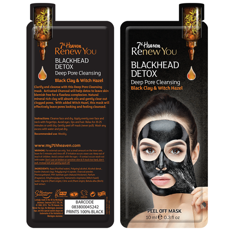 7th Heaven Renew You Blackhead Detox Peel Off Mask 10ml