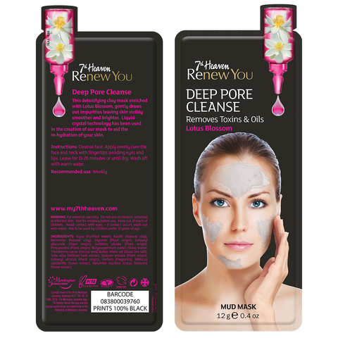 7th Heaven Renew You Deep Pore Cleanse Mud Mask 12g
