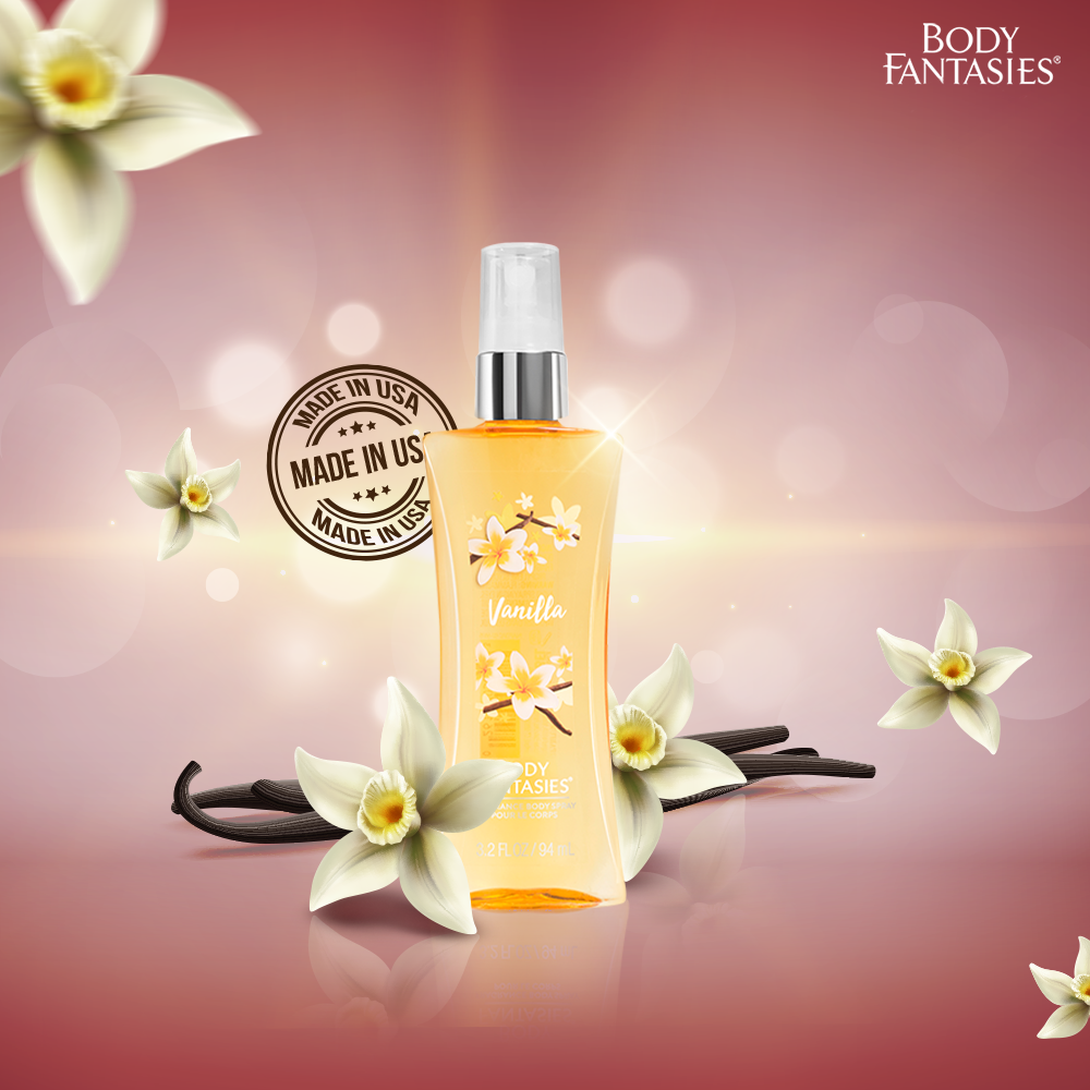 Body Fantasies Body Mist Vanilla 94ml Shop Essentialls