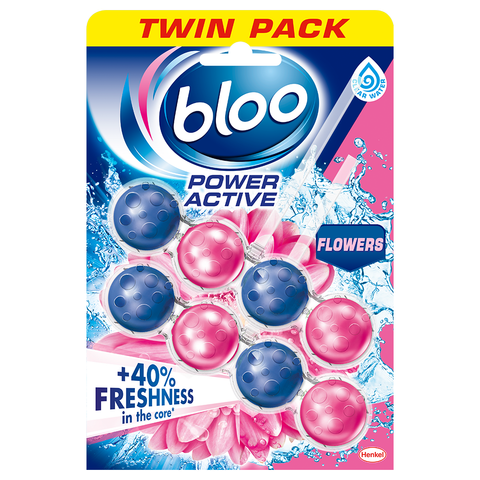 BLOO SOLID RIM POWER ACTIVE FLOWER TWIN PACK - 2X50G