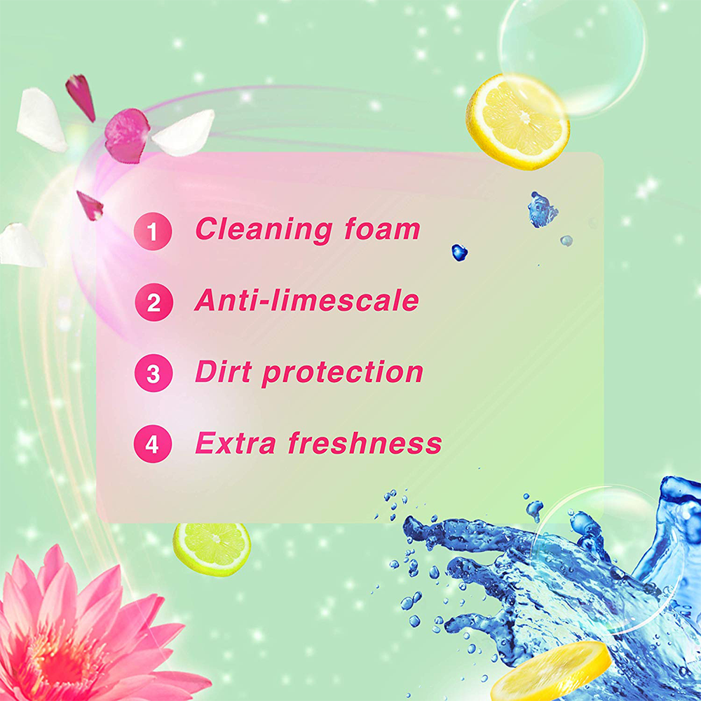 Bloo Toilet Rim Blocks Colour Active Bleach For Long-Lasting Freshness, 6 Pack | Multi | 6 - Groceries